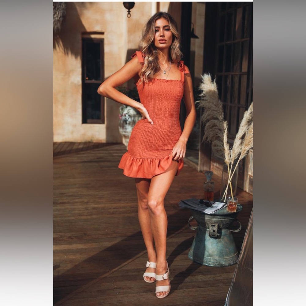 Hello Molly Orange Mini Dress - Picture 3 of 7